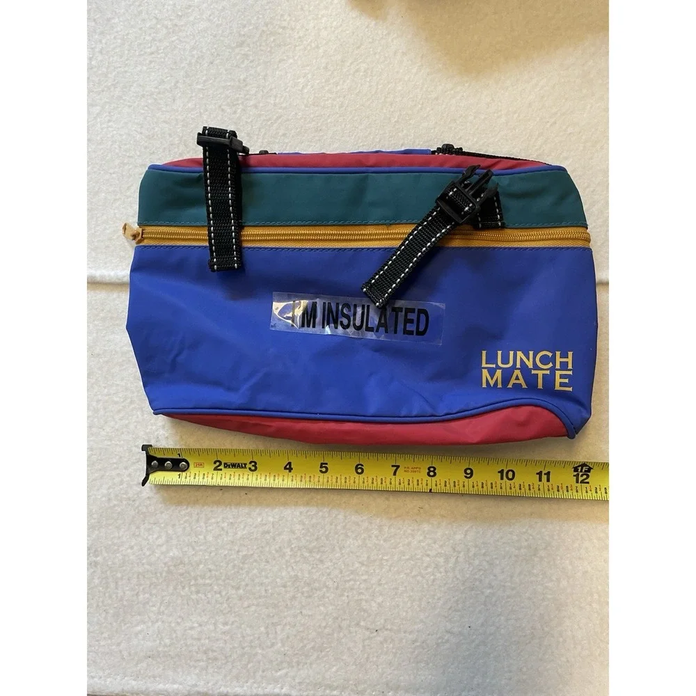 Schoolmate Back Pack Lunchbox Cooler Vintage 90s Colorful‎ Kids School Supplies
